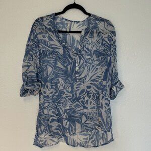 Grand and Greene 3/4 Length Sleeved Sheer Tunic Blouse